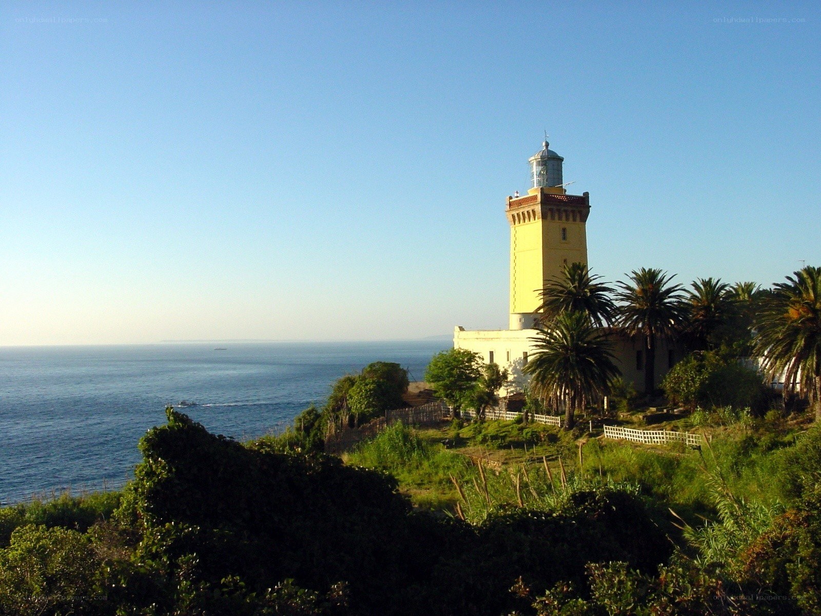 Lighthouse on a coastal cliff