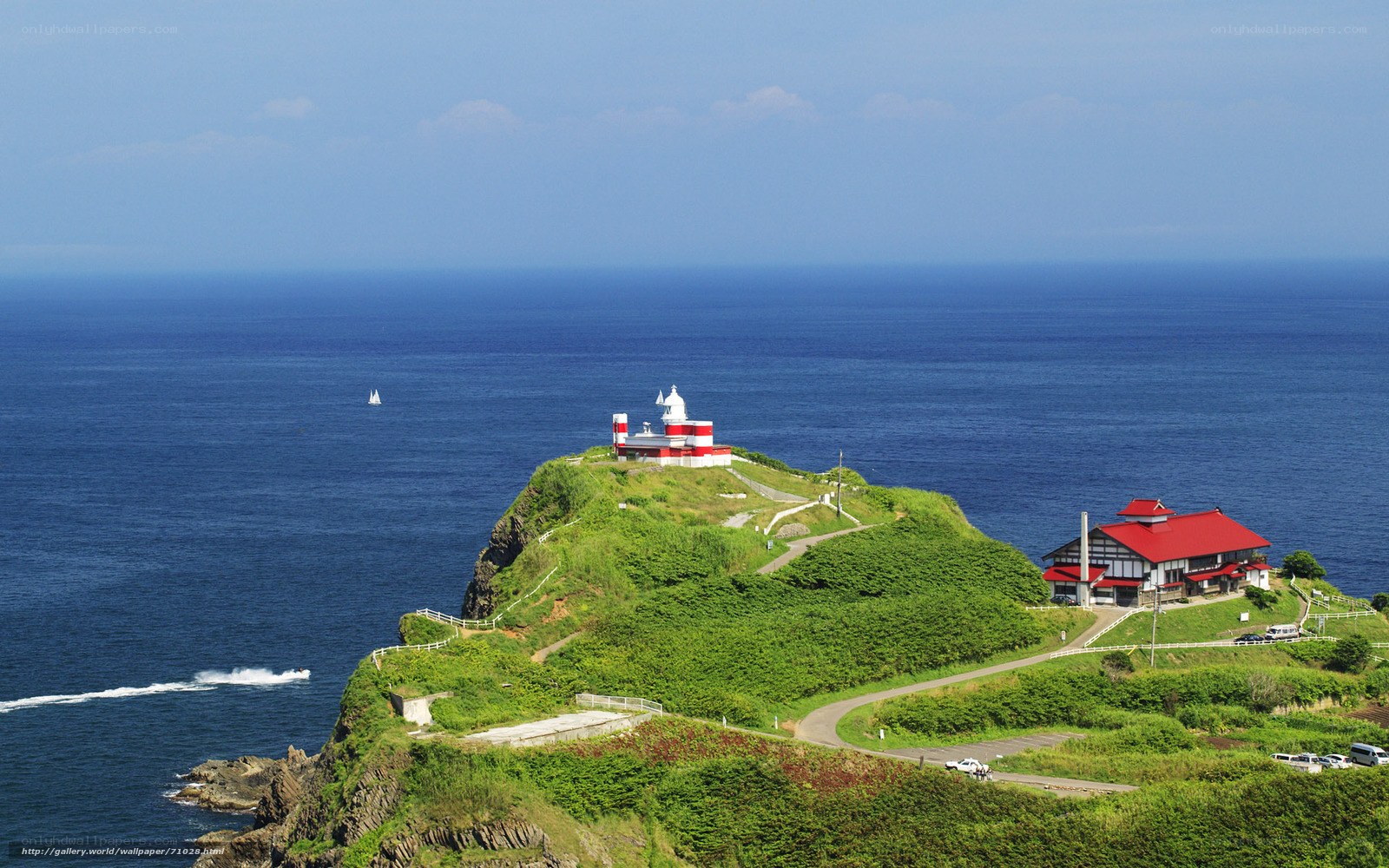 lighthouse on a coastal cliff