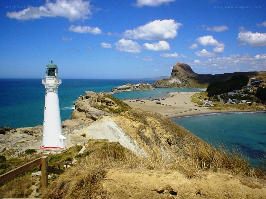 Lighthouse on a coastal cliff