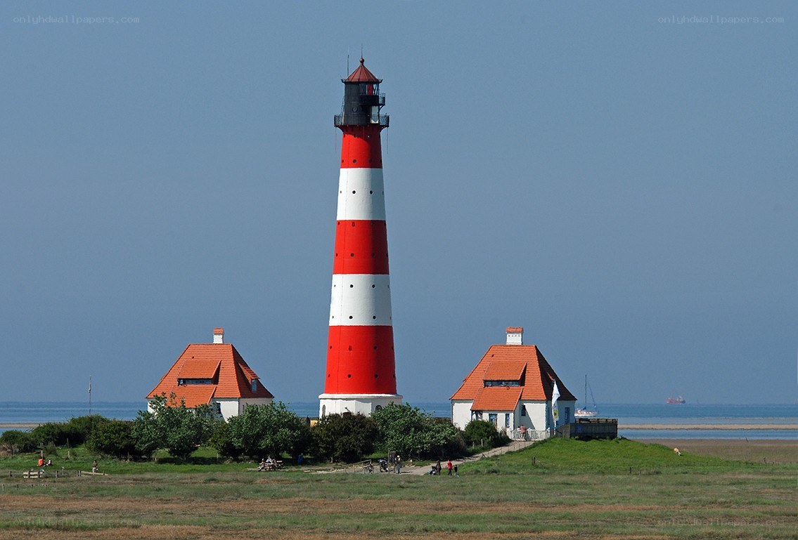 lighthouse on a coastal island