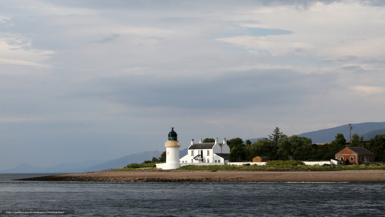 lighthouse on a coastal island