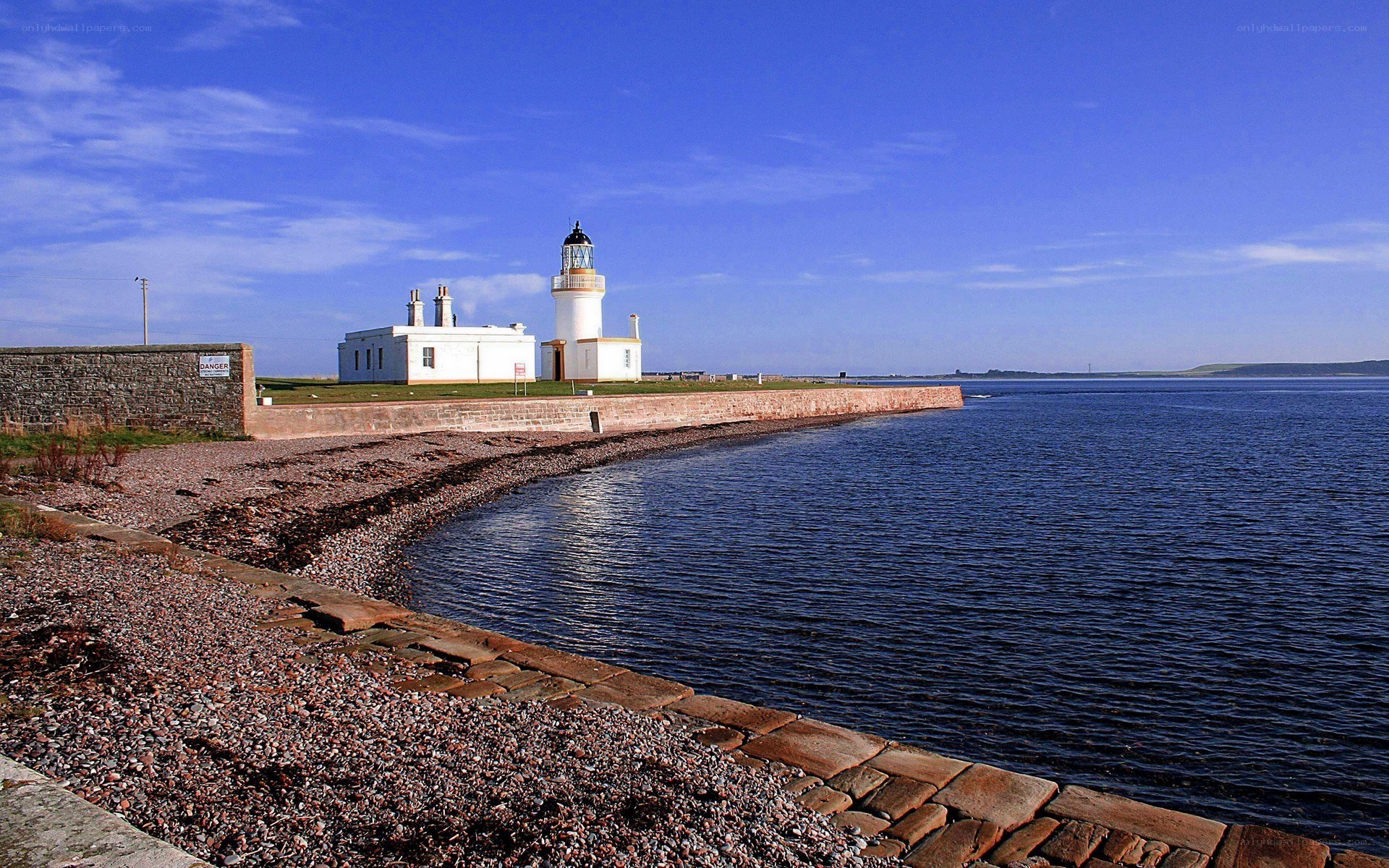 Lighthouse on a coastal promontory