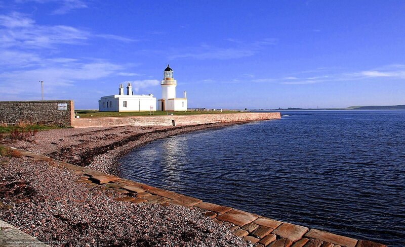 Lighthouse on a coastal promontory