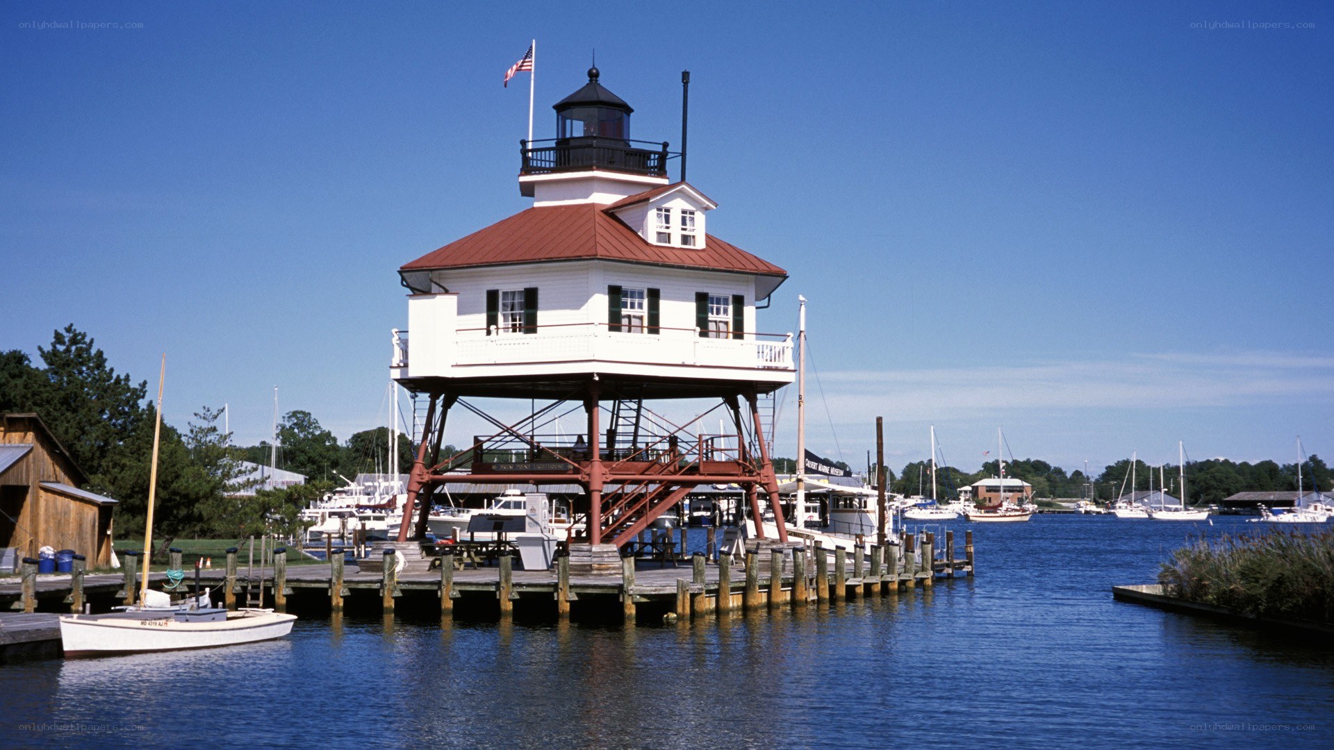 lighthouse on a dock