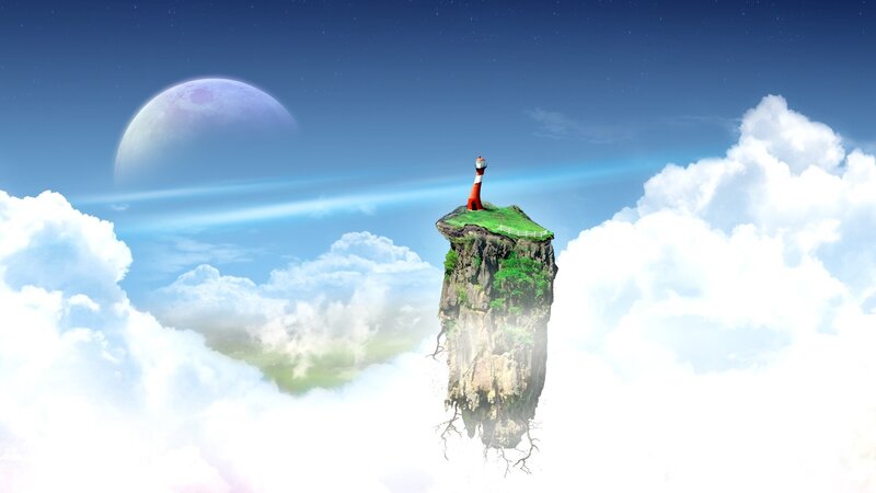 Lighthouse on a floating island