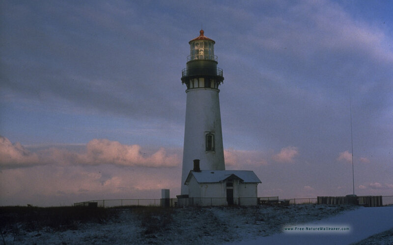 Lighthouse on a Hill — Blue, Dramatic