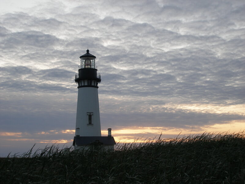 Lighthouse on a Hill — Gray
