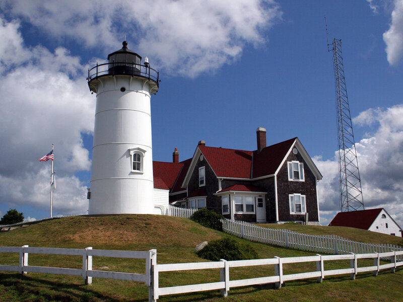 Lighthouse on a Hill — White
