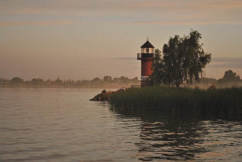 Lighthouse on a Lake — Orange