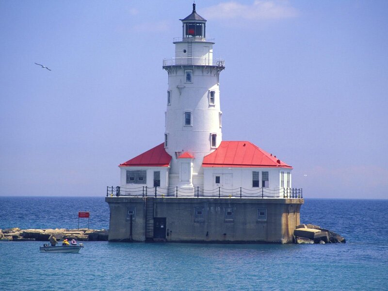 lighthouse on a pier