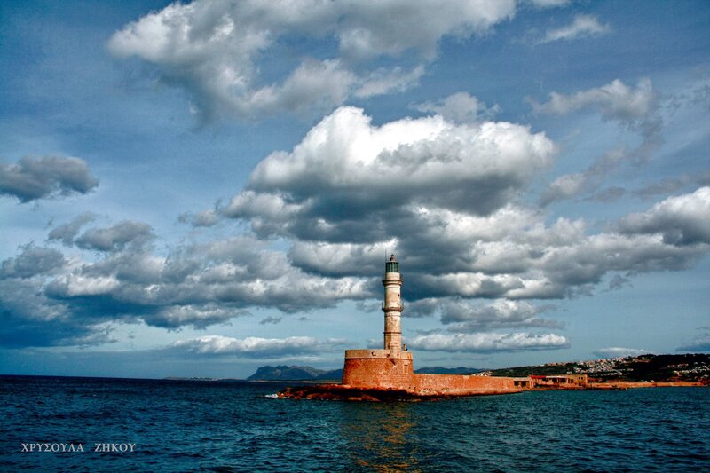 Lighthouse on a Pier — Blue, Dramatic, Afternoon