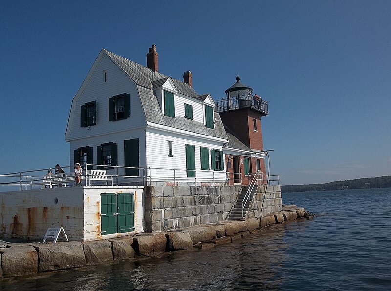 Lighthouse on a Pier — White, Serene, Afternoon