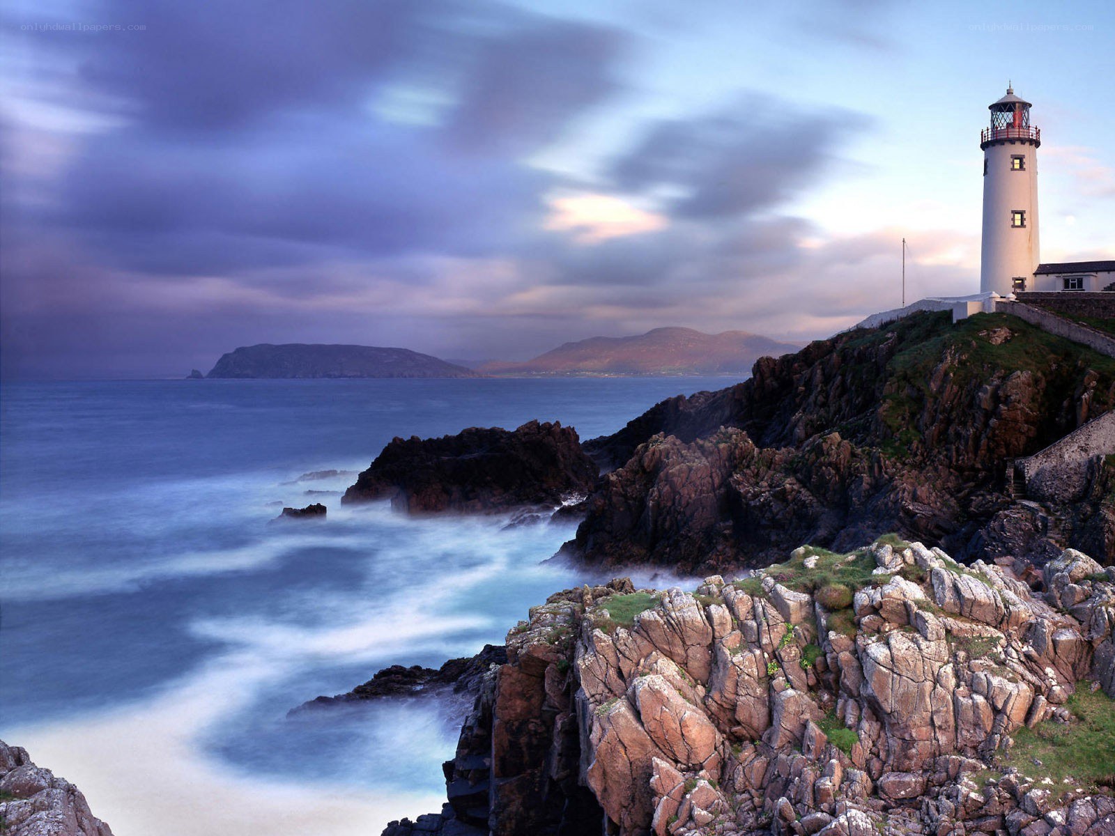 Lighthouse on a rocky coast