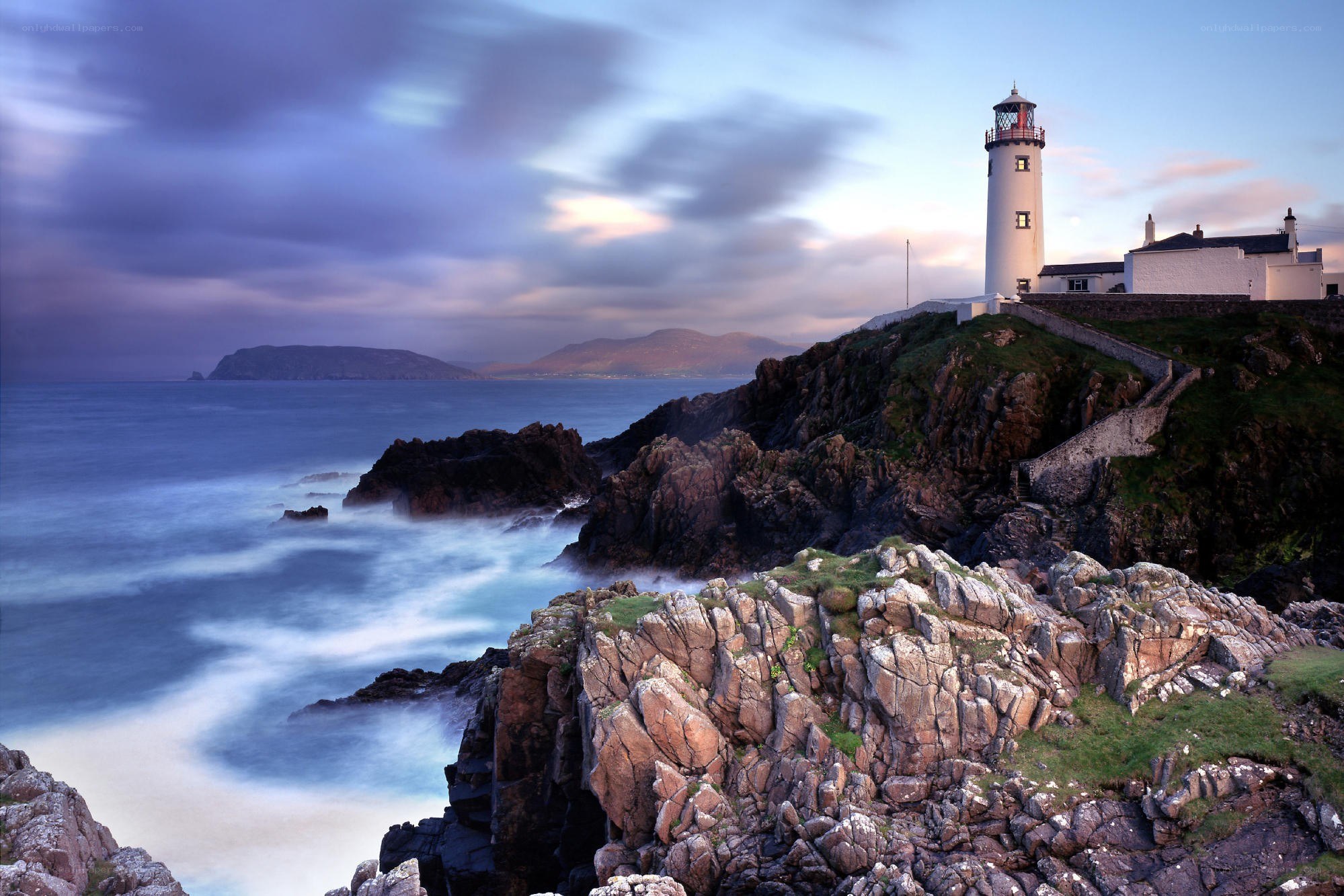 Lighthouse on a rocky coast