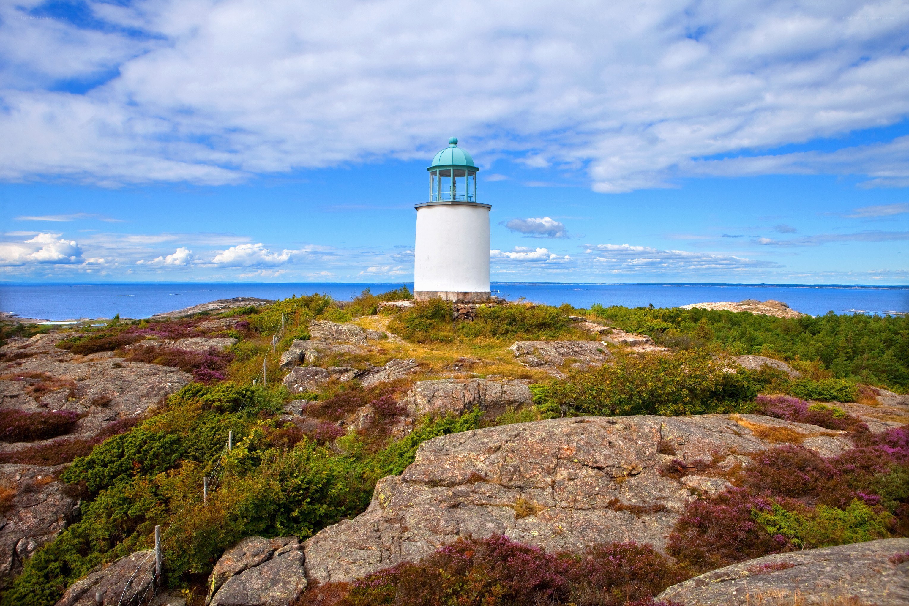 Lighthouse on a rocky coast
