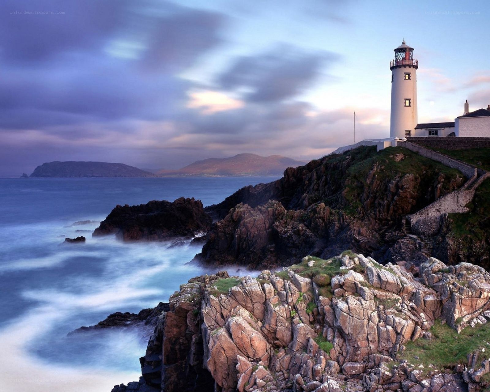 Lighthouse on a rocky coast