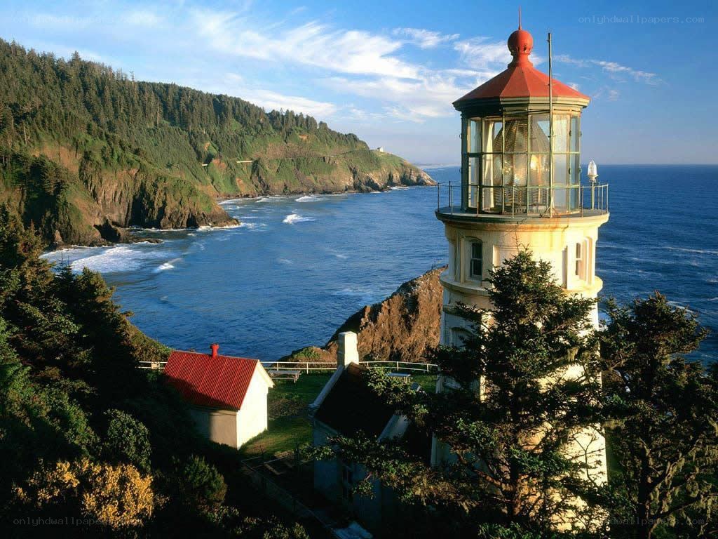 lighthouse on a rocky coast