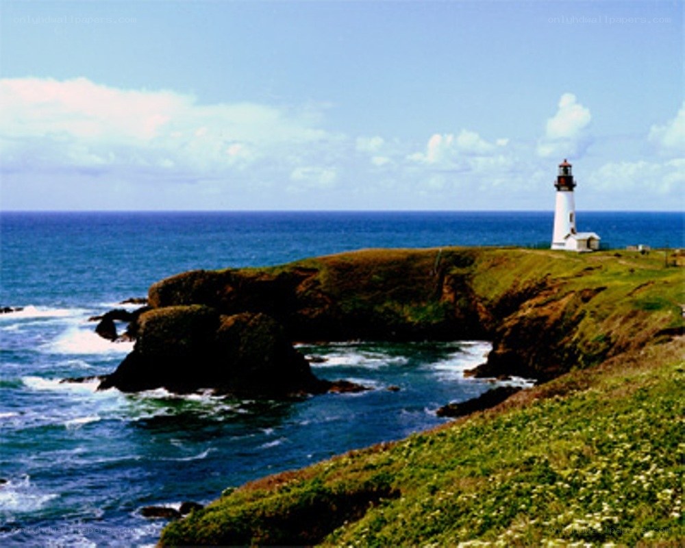 lighthouse on a rocky coast