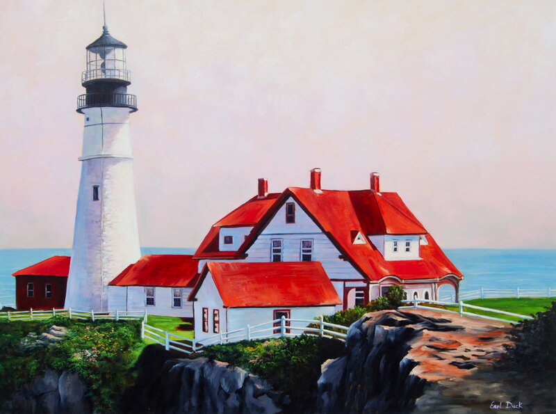 Lighthouse on a rocky coast