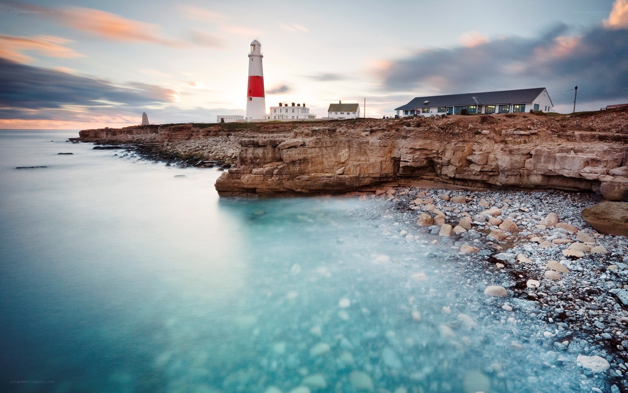 Lighthouse on a rocky coast