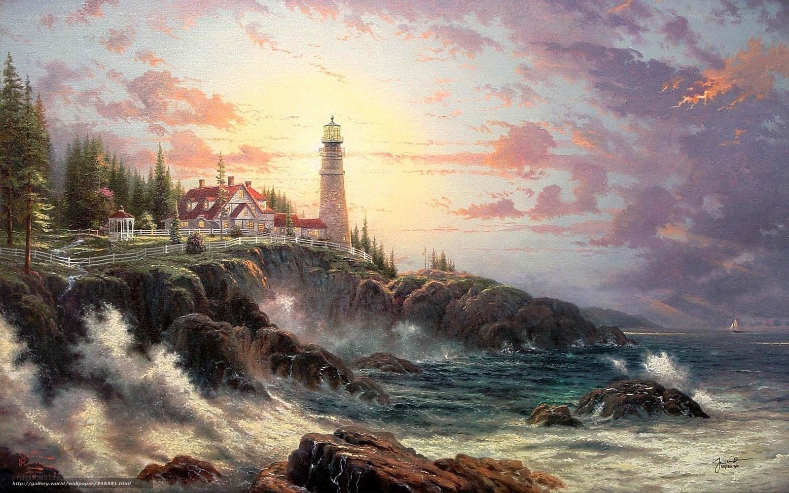 Lighthouse on a rocky coast