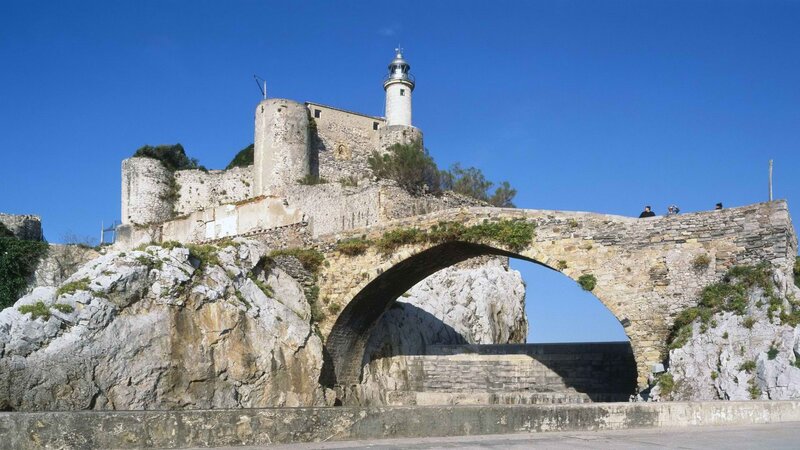 Lighthouse on a rocky island