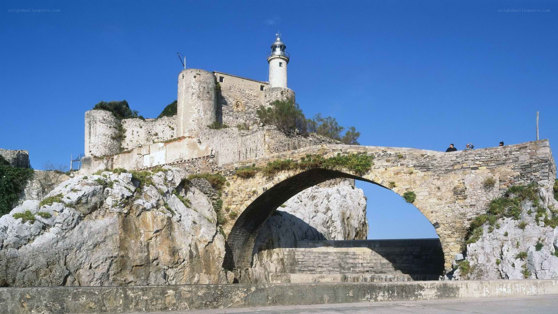 Lighthouse on a rocky island
