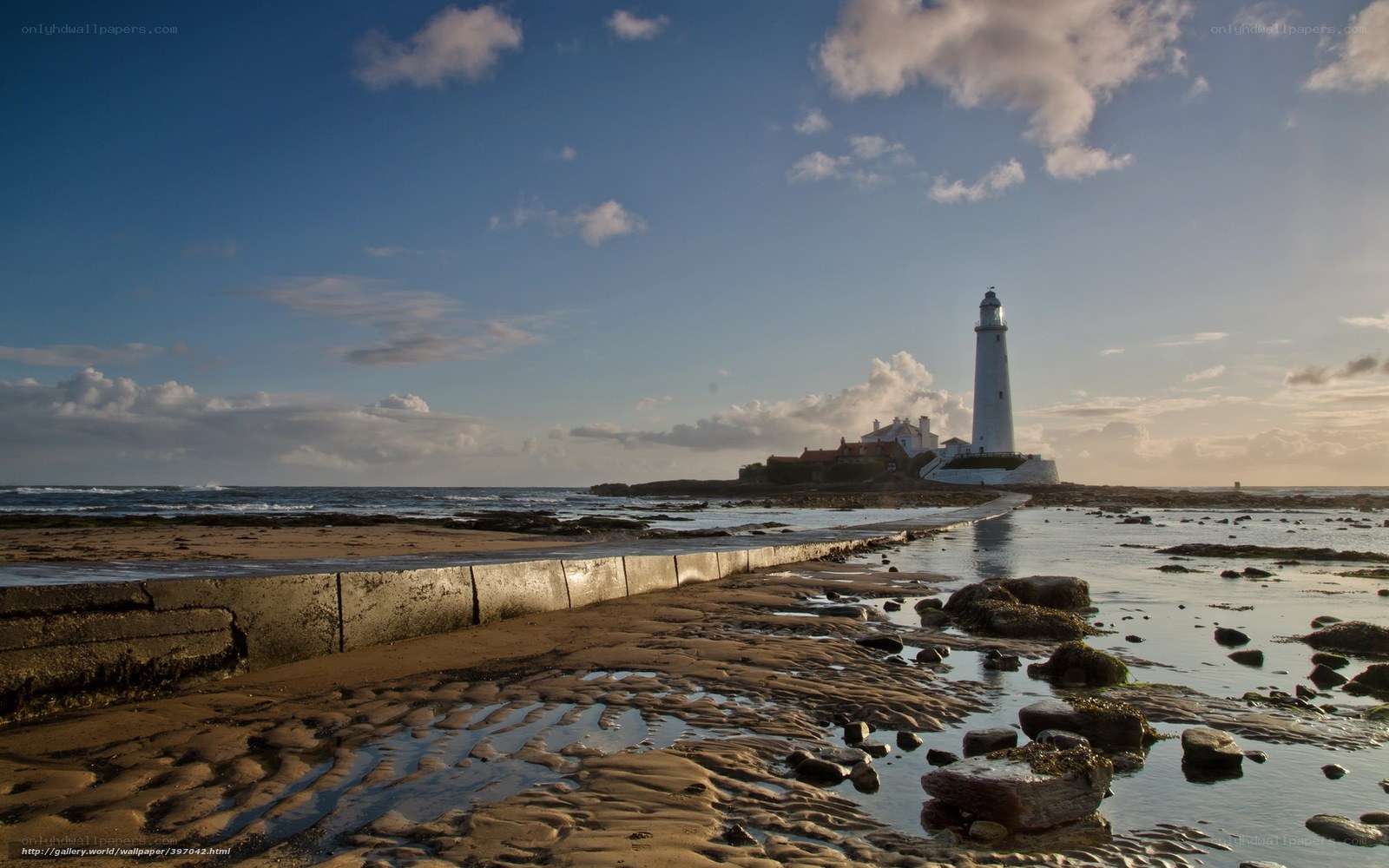 Lighthouse on a rocky shore