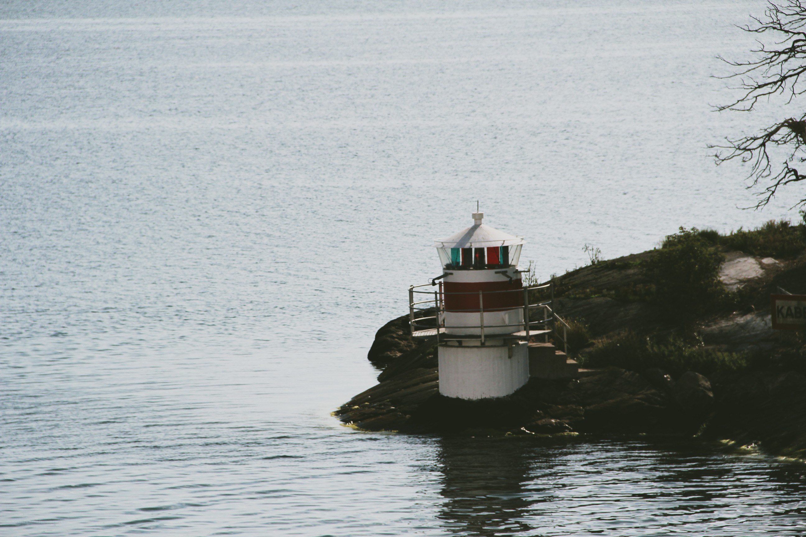 Lighthouse on a rocky shore