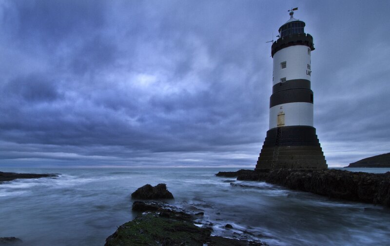 Lighthouse on a stormy coast