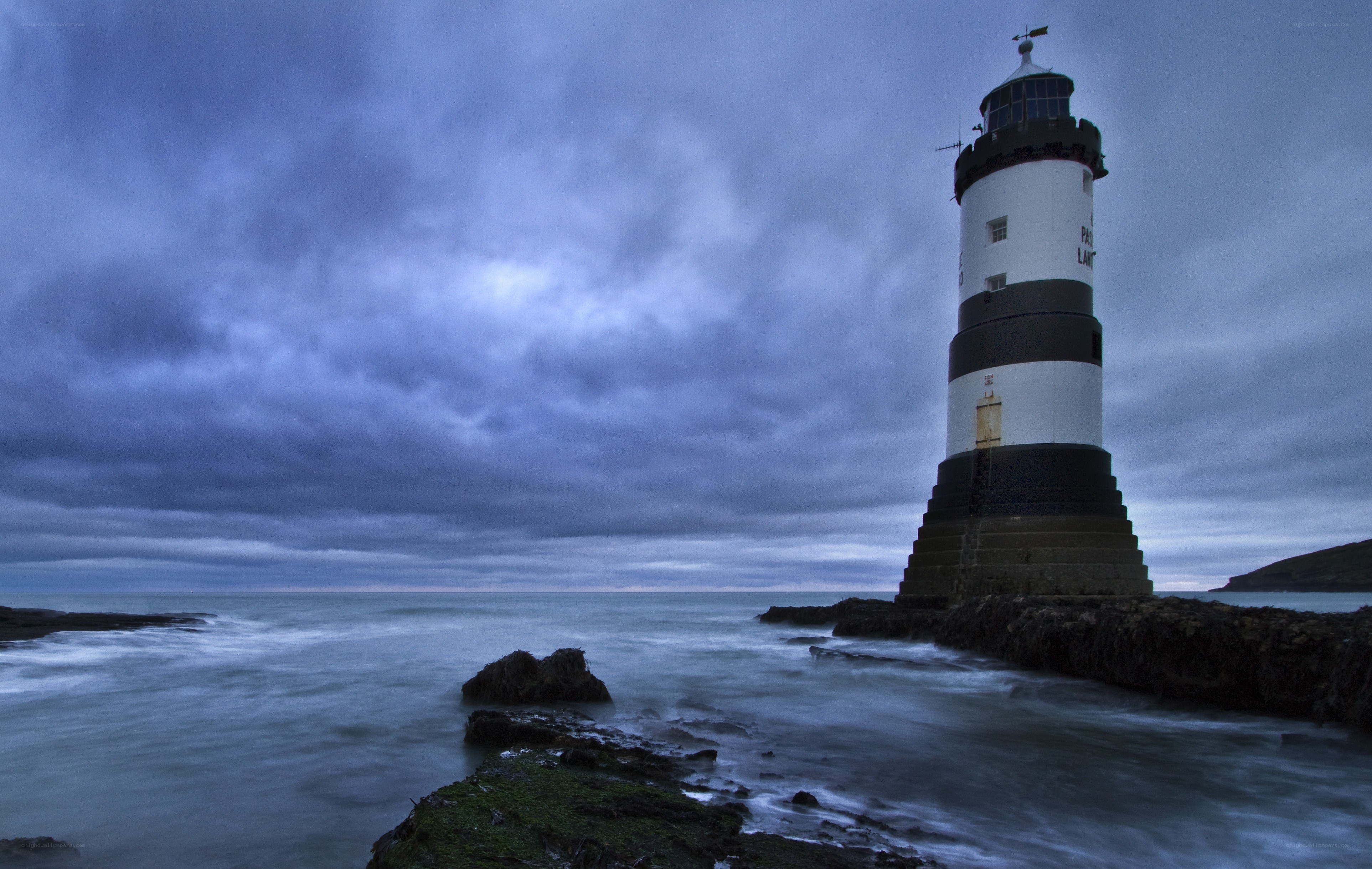 Lighthouse on a stormy coast