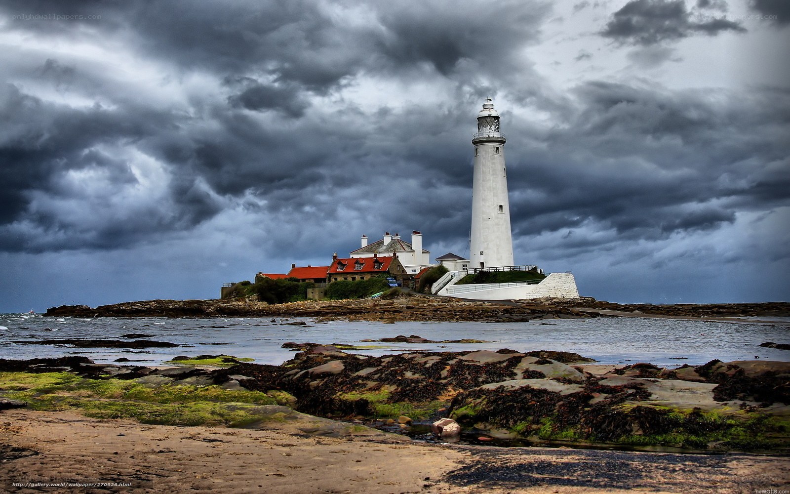 Lighthouse on a stormy coast