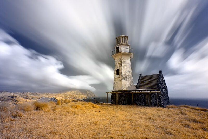 Lighthouse on a stormy coast