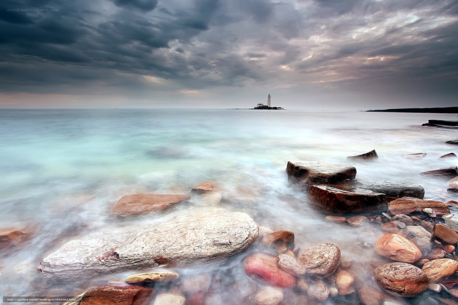 Lighthouse on a stormy coast