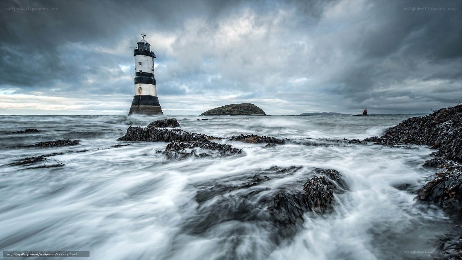 Lighthouse on a stormy coast