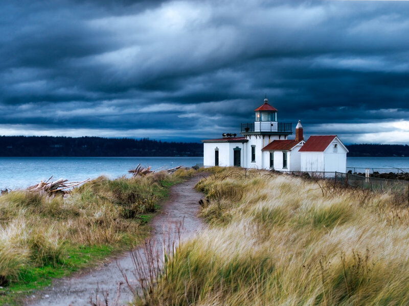 Lighthouse on a stormy day