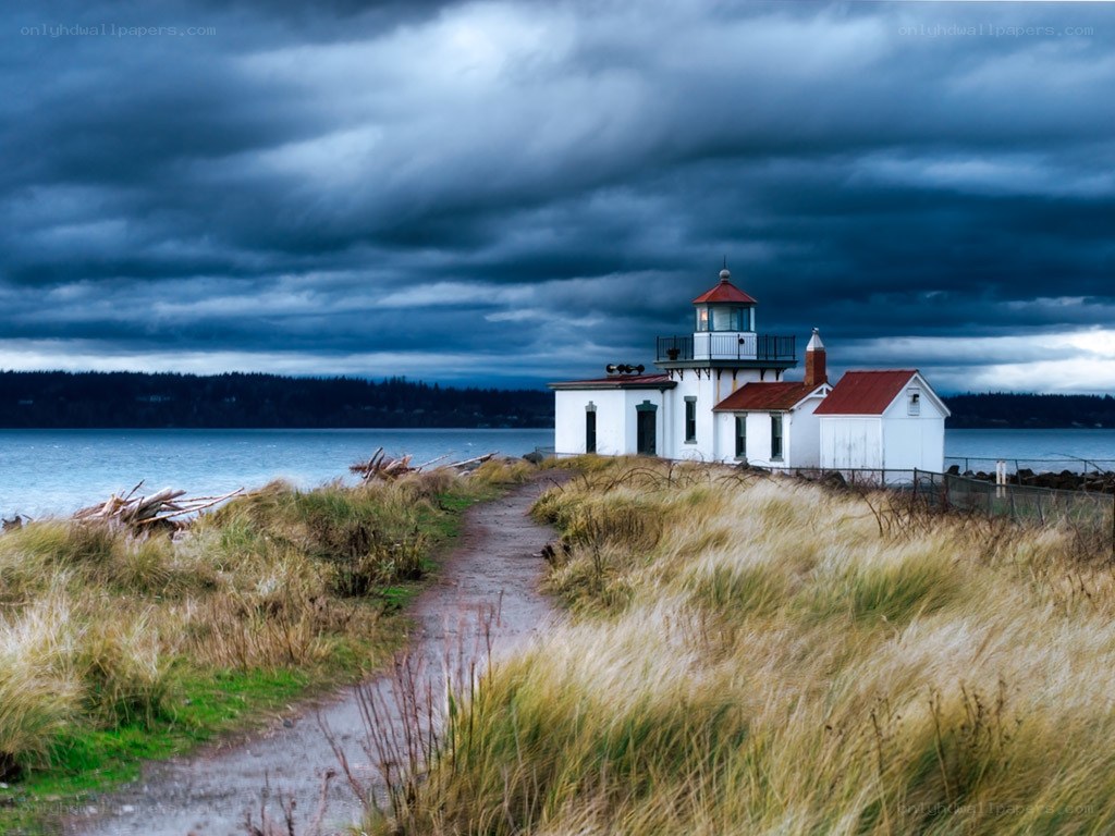Lighthouse on a stormy day