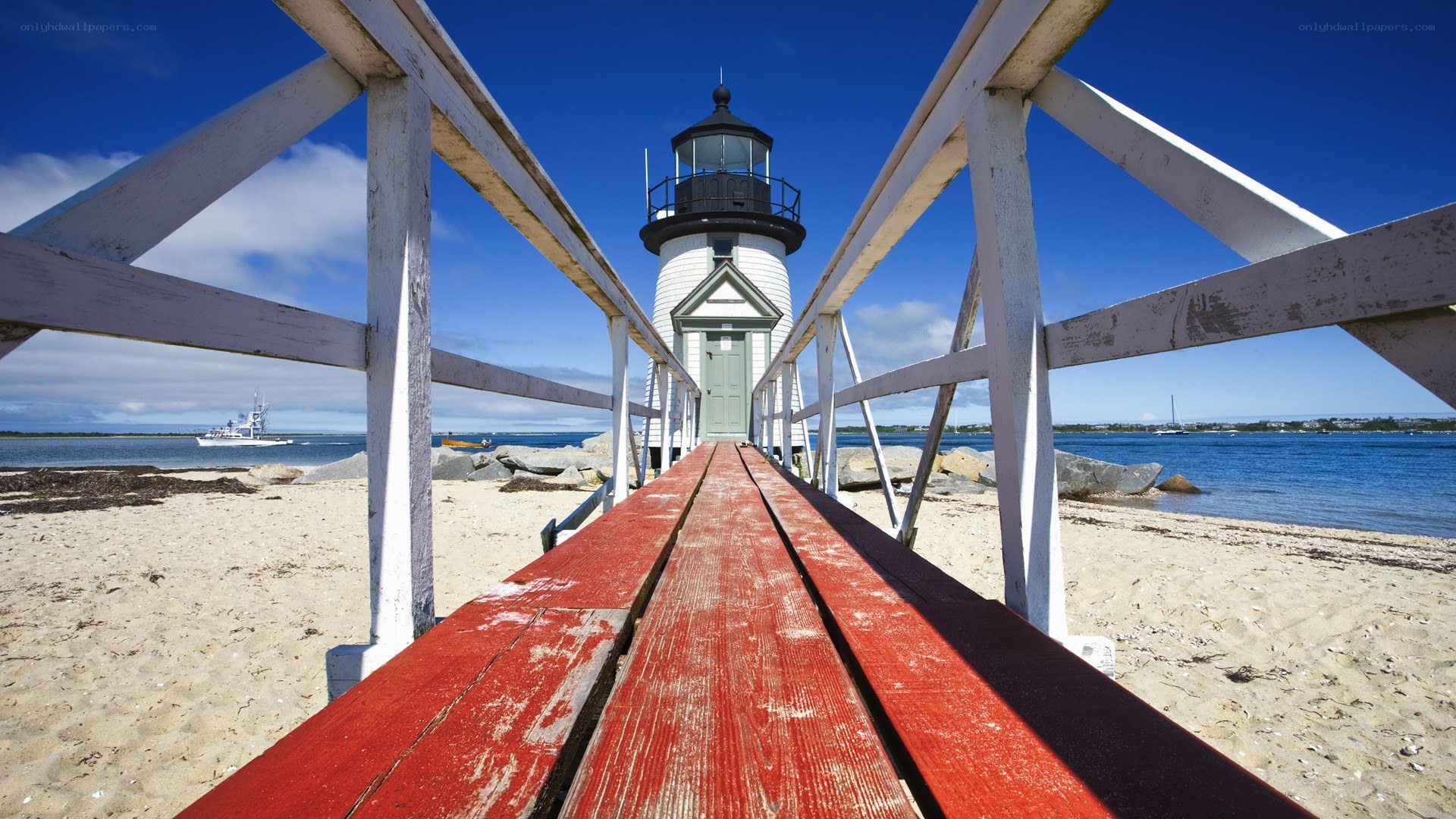 Lighthouse on a sunny day