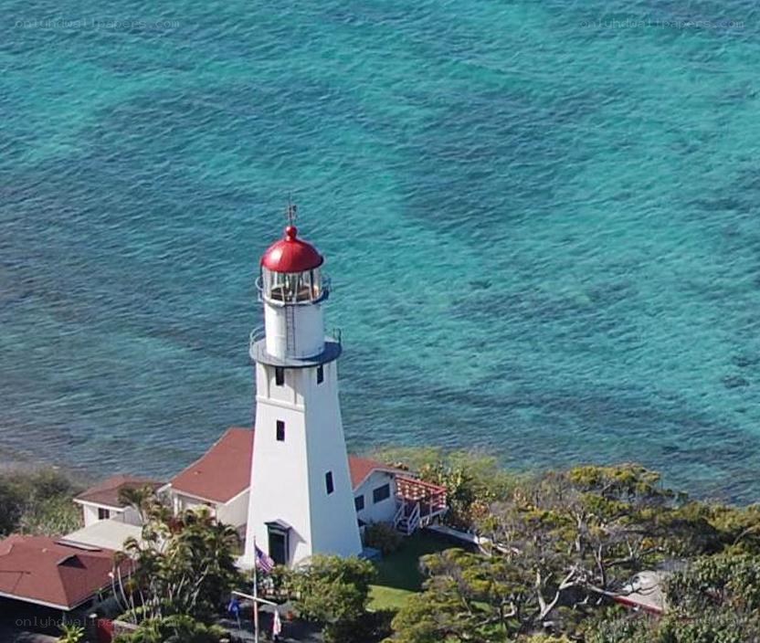 Lighthouse on a tropical island