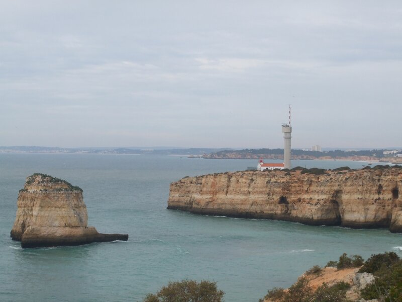 Lighthouse on Cliff — Blue, Overcast