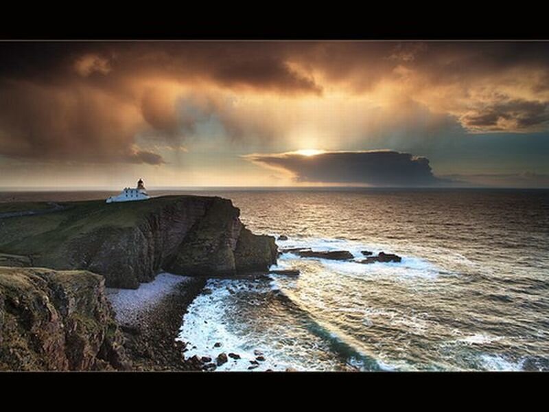 Lighthouse on Cliff — Brown