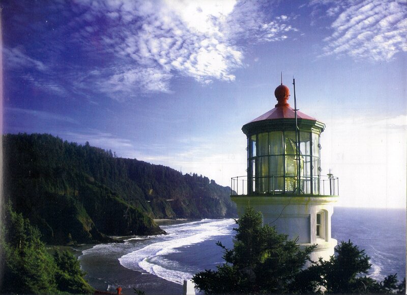 Lighthouse on Coast — Blue, Serene