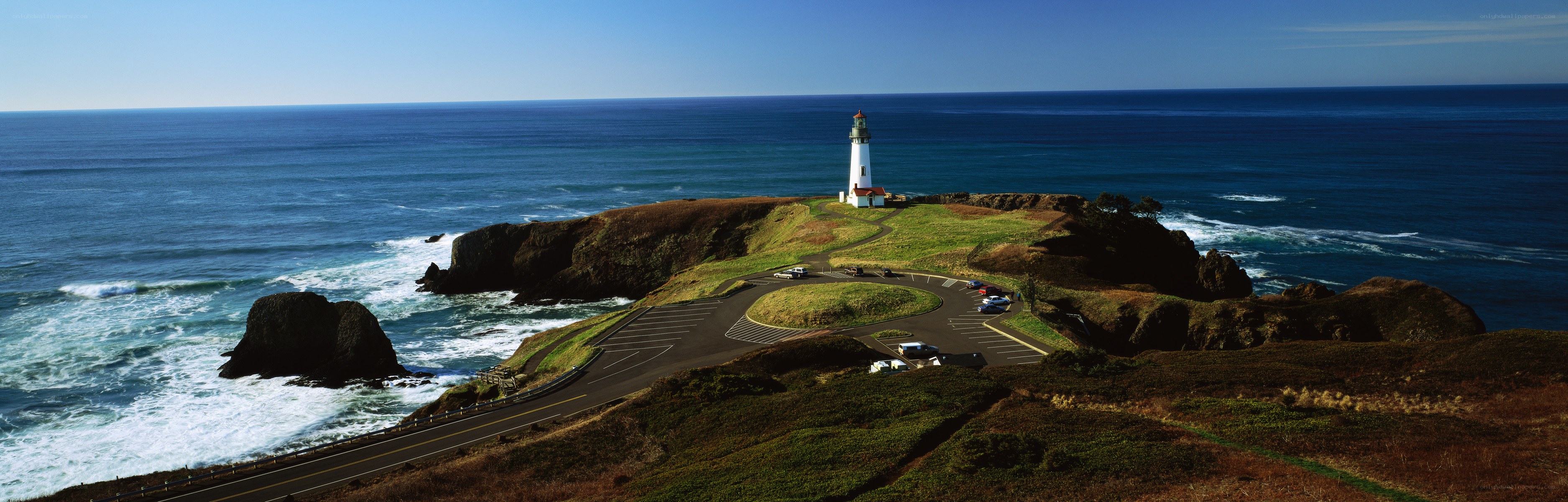 lighthouse on coastal cliff