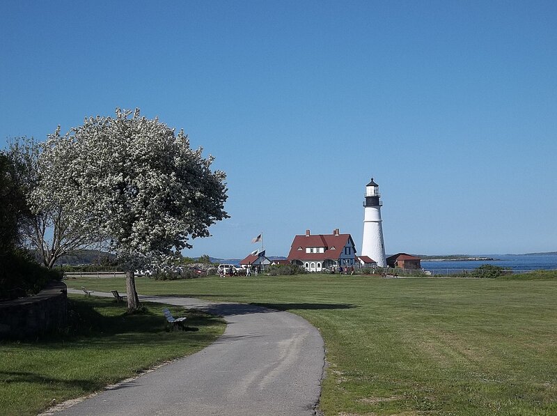 Lighthouse on Coastal Grounds
