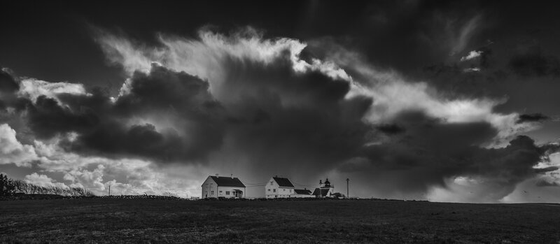 Lighthouse on Hill — Black