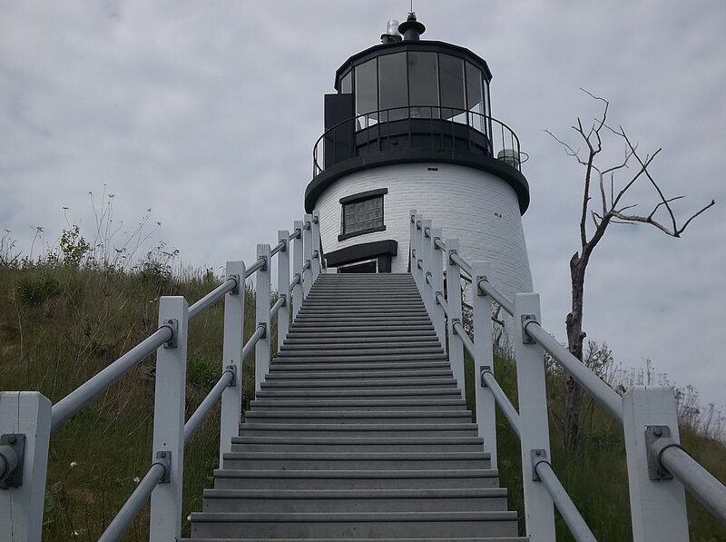 Lighthouse on Hill — White