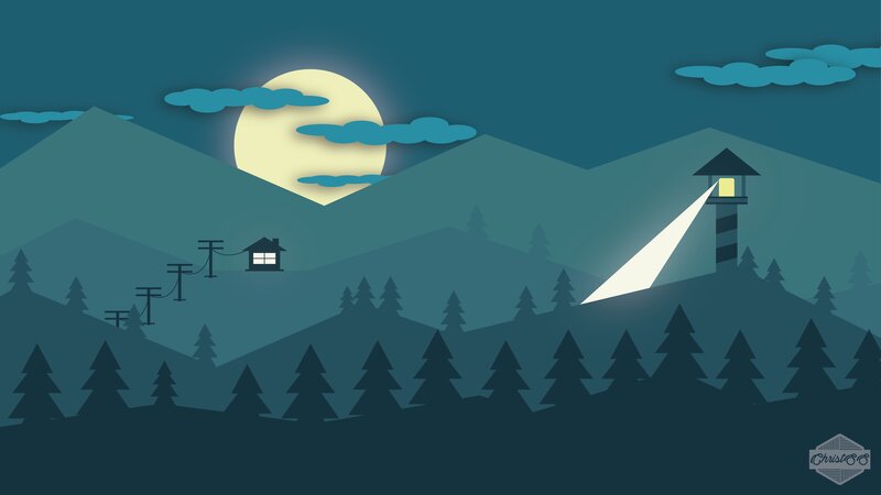 Lighthouse on Mountain