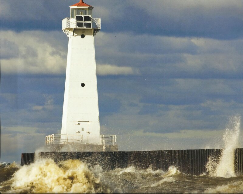 Lighthouse on Pier — White