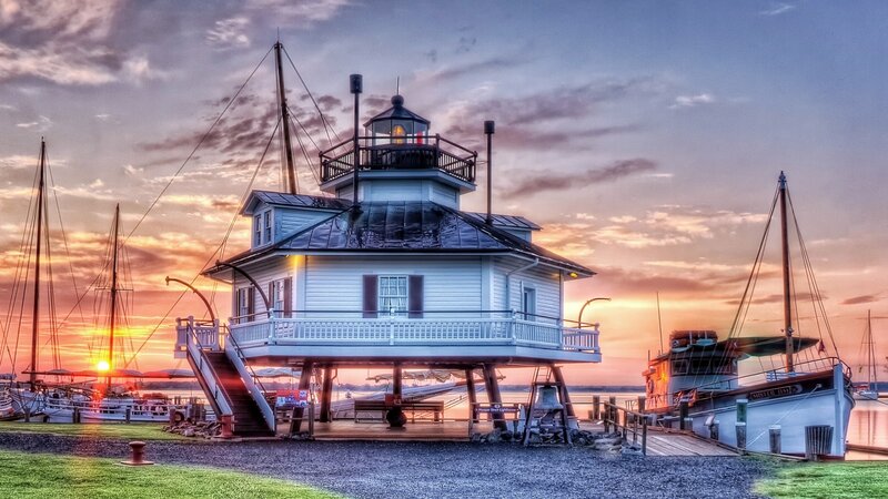 Lighthouse on Pilings — Blue
