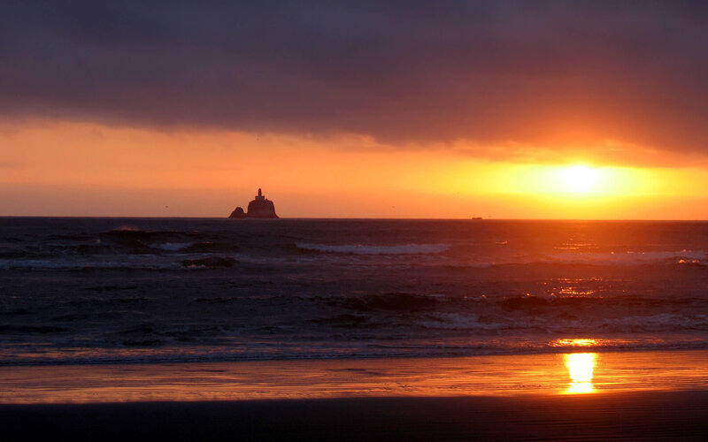 Lighthouse on Rock — Orange